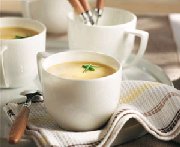 Potato soup, and cauliflower curry