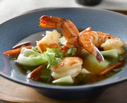 Shrimp and Bok Choy Soup with Hoisin