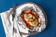 Grilled Greek Chicken & Vegetable Foil Packets