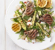 Barbecue lamb & courgette salad