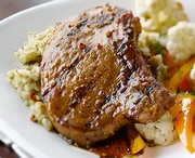 Grilled Spicy-Honey Pork Chops