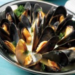 Barbecued parmesan mussels