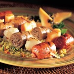 Three-sausage Brochettes BBQ