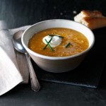 Maple corn and butternut squash soup