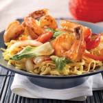 Orange Ginger Shrimp with Bok Choy and Noodles