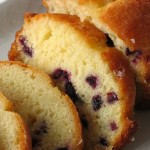 Cake with blueberries and lemon 