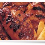 Hauts de cuisse de poulet, miel et vinaigre BBQ