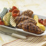 Orange-BBQ Chicken with Grilled Vegetables