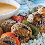 Brochettes de boulettes glacées
