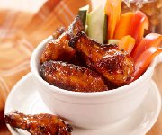 Glazed Apricot Chipotle Wings