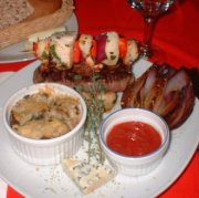 Assiette fruits de mer et tournedos de boeuf 