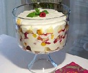 Raspberry and Peach Trifle