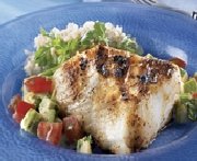 Chilean sea bass and guacamole