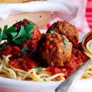 Herb and Onion Meatballs in Tomato Sauce 