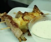 Brochettes de boeuf et fromage