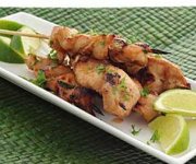 Brochettes de poulet aux agrumes et à la coriandre