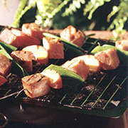 Ham and Nectarine Brochettes