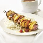 Fruity Chicken Kebabs with Maple Syrup