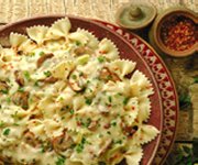 Carbonara aux poireaux et champignons