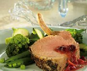 Rack of Pork with Orange-cranberry Sauce