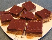 Chocolate peanut oat squares