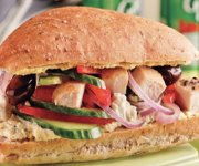 Ciabattas au poulet à la grecque