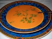 Crème de carottes et orange