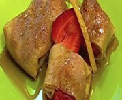 Crêpes aux fraises et sirop d'érable