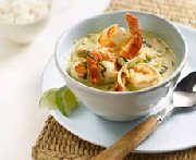 Green Curry Shrimp with Basil