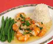 Crevettes sautées au vin blanc