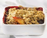 Peach and berries crisp