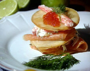 Smoked Salmon and Crab Pastries