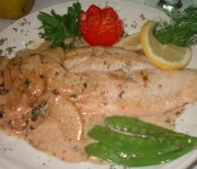 Filet de pangasius aux poires, corriandre et aneth