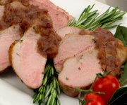 Roasted Pork Tenderloin With Red Onion Gravy