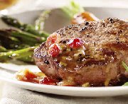 Filet Mignon with Cranberry and Apple Sauce