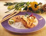 Grilled Salmon Fillets with Teriyaki Ginger Butter
