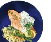 Trout fillets in a creamy herb sauce