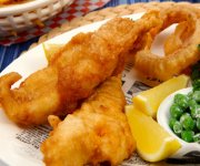 Beer Battered Fish and Onion Rings