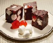 Fondant au chocolat rouge et blanc