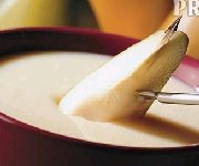 Fondue au chocolat blanc et rhum