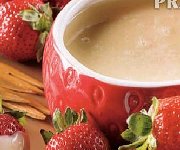 Fondue chocolat blanc et fraises