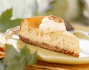 Maple cheescake with toasted walnut crust