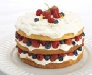 Berry sponge cake with citrus and mascarpone cream