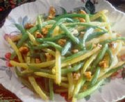 Green and Wax Beans with Nutty Oil