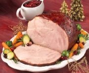 Glazed Ham with Cranberries and Rosemary