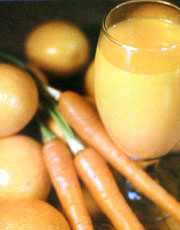 Jus d'orange et carottes