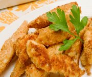 Parmesan Chicken Strips with Tomato Dipping Sauce