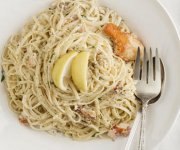 Linguines, sauce crémeuse au citron et au homard