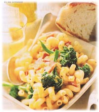 Macaroni au jambon et au cheddar
