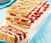 Millefeuille aux fraises et chocolat blanc